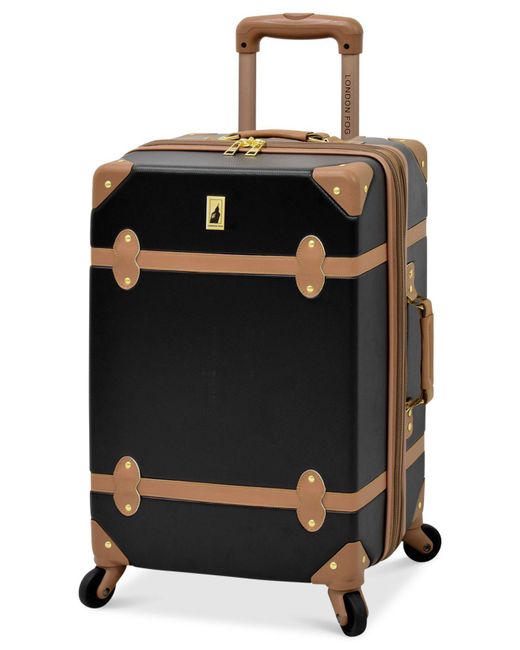 London Fog Multicolor Retro 20" Carry On Expandable Spinner Suitcase for men