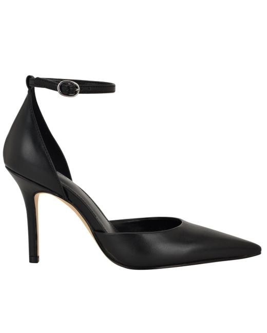 Calvin Klein Black Olettia Ankle Strap Stiletto Pumps