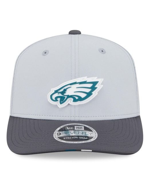 KTZ Gray/graphite Philadelphia Eagles 2025 Nfl Training Camp 9seventy Adjustable Hat for men