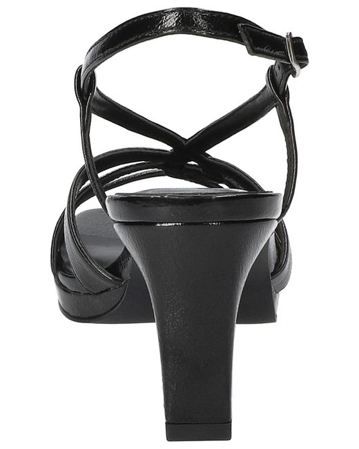Easy Street Black Valorie Square Toe Platform Sandals