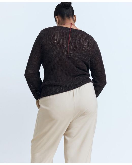 Mango Natural Drawstring Flowy Pants