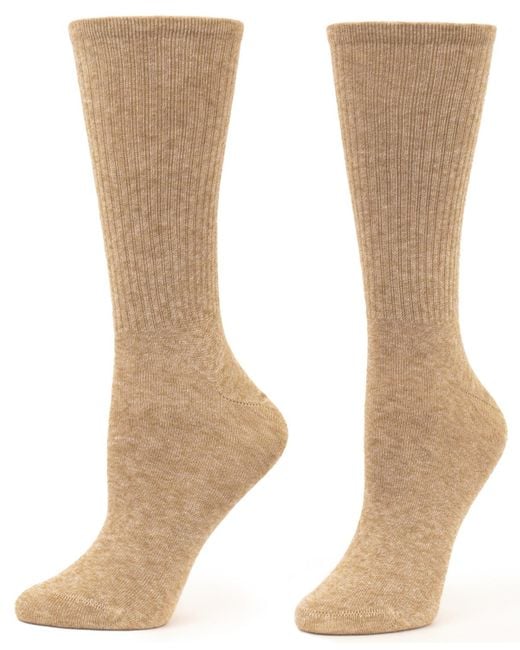 Hue Brown 3 Pack Crew Socks