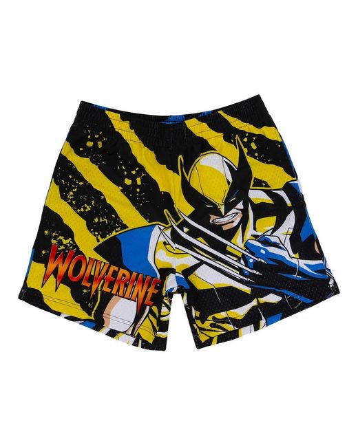Lids Blue Wolverine Comic Big Print Mesh Shorts for men