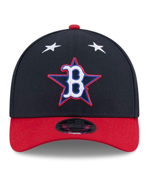 KTZ Blue Navy/red Boston Red Sox 2025 Mlb All-star Game Workout 9forty M-crown Adjustable Hat for men