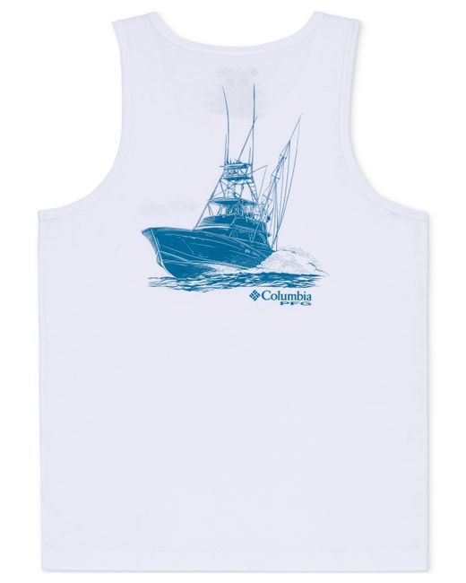 Columbia Blue Zoom Graphic Tank Top for men
