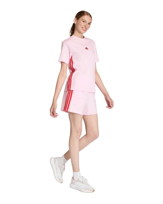 Adidas Pink Essential Drawstring Pull-on Shorts