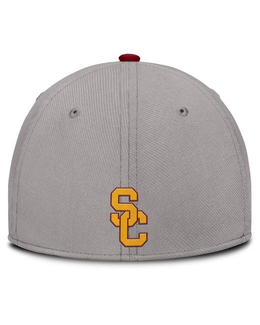 Nike Gray Usc Trojans Rise Prep Performance Flex Hat for men