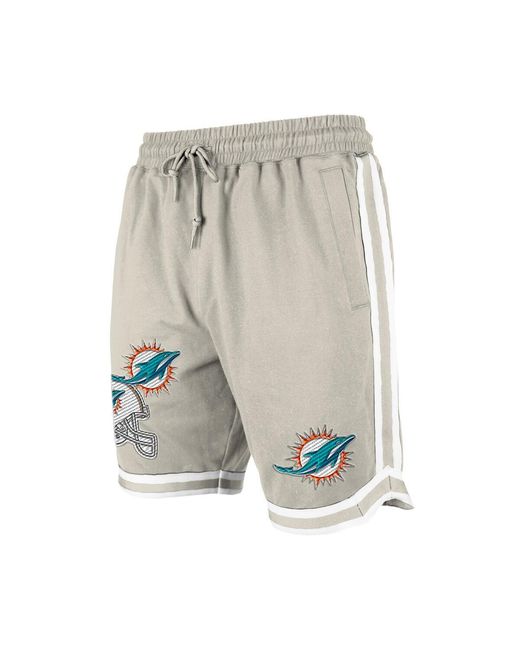 KTZ Gray Miami Dolphins Stone Multi Patch Shorts for men