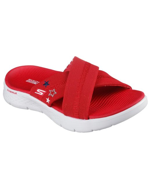 Skechers Red Go Walk Flex Sandal