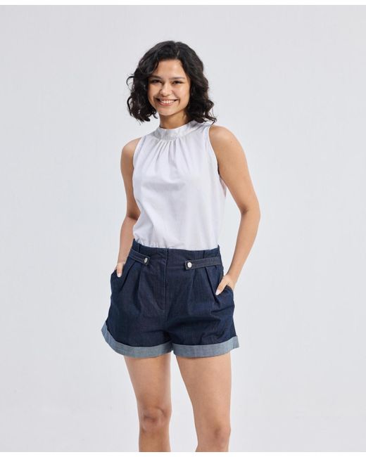 REISTOR Blue High-neck Top