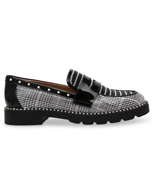 Betsey Johnson Black Darian Imitation Pearl Embellishment Loafers