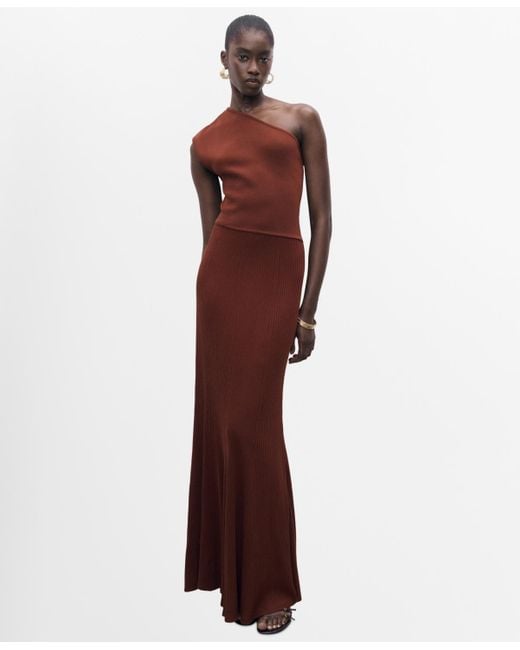 mango asymmetric dress MANGO - Asymmetrical Dress with gathered body Beige
