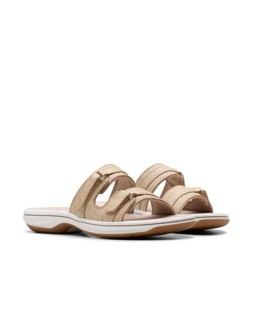 Clarks White Cloudsteppers Breeze Piper Slip On Sandals