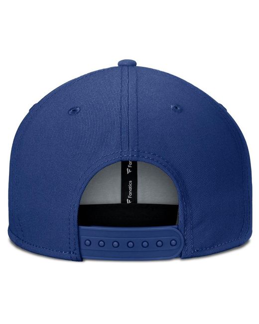 Fanatics Blue Toronto Maple Leaf's Fundamental Gino Stack Snapback Hat for men