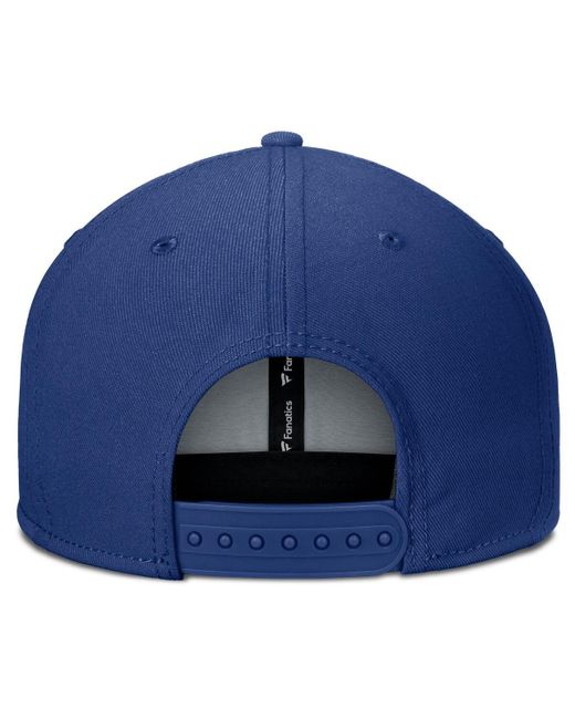 Fanatics Blue Toronto Maple Leaf's Fundamental Gino Stack Snapback Hat for men