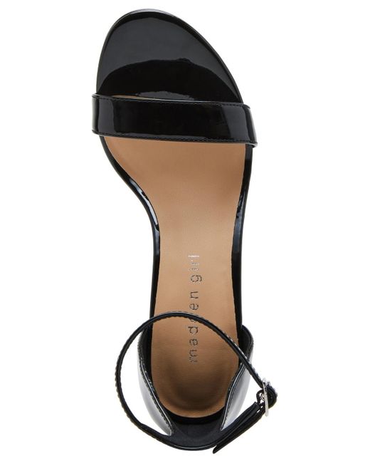Madden Girl Black Sasha Two-piece Block-heel Dress Sandals