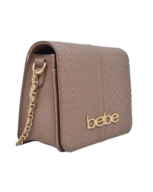 Bebe Brown Ailey Emboss Large Crossbody Bag