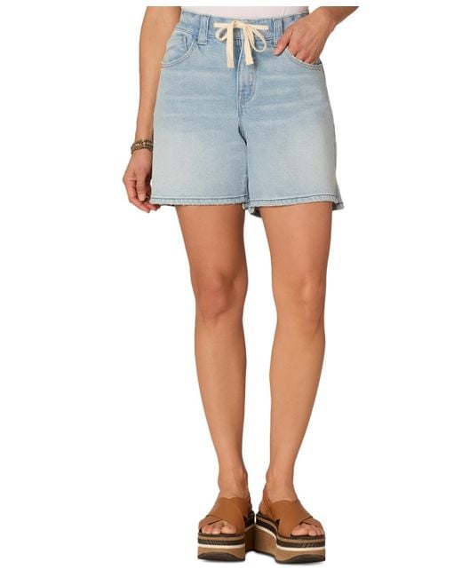 Democracy Blue Petite "ab" Leisure Skyrise Drawstring Shorts