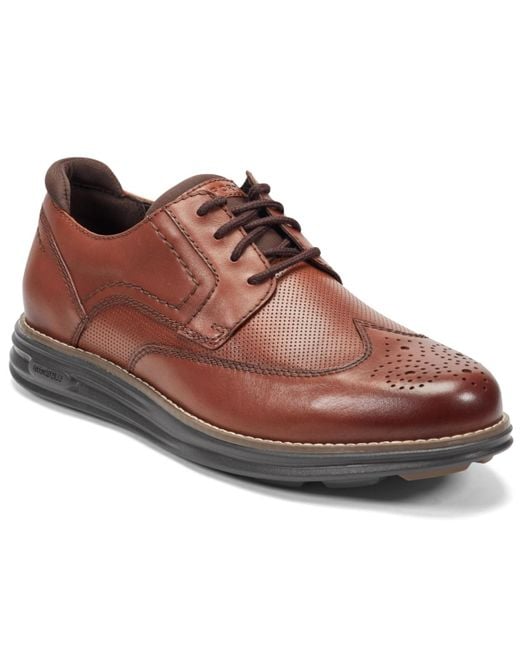 Rockport Brown Keefe Dress Cap Toe Oxford Shoe for men