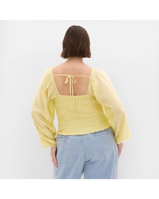 City Chic Metallic Plus Size Rowy Top