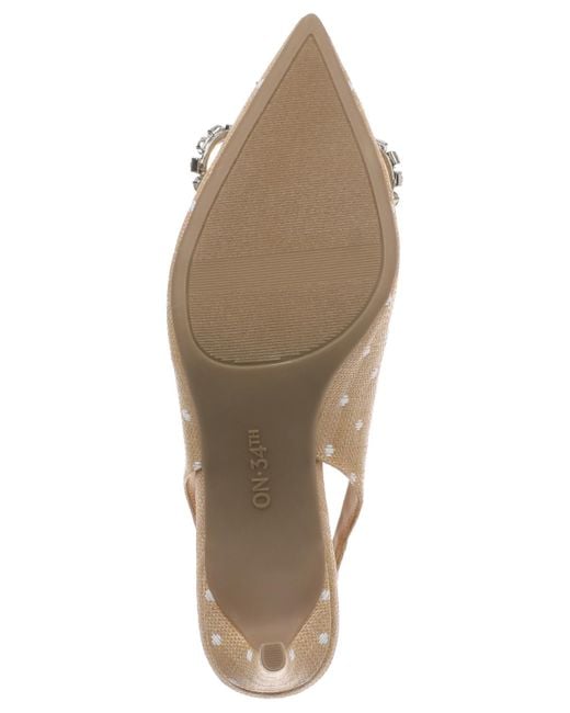 On 34th White Monikaa Slingback Pumps
