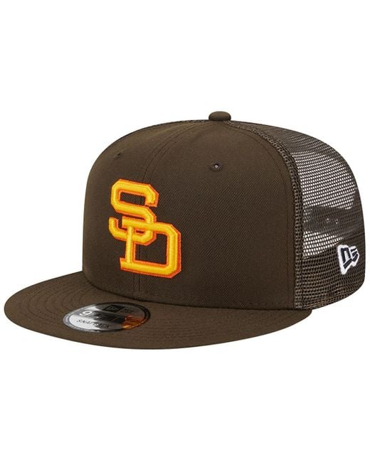 KTZ Brown San Diego Padres Cooperstown Collection Team Color Trucker 9fifty Snapback Hat for men