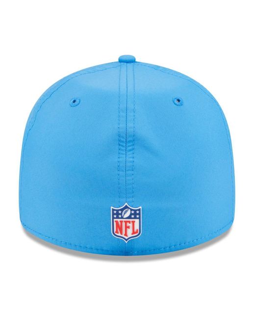 KTZ Blue Los Angeles Chargers 2025 Sideline Retro Crown 59fifty Fitted Hat for men