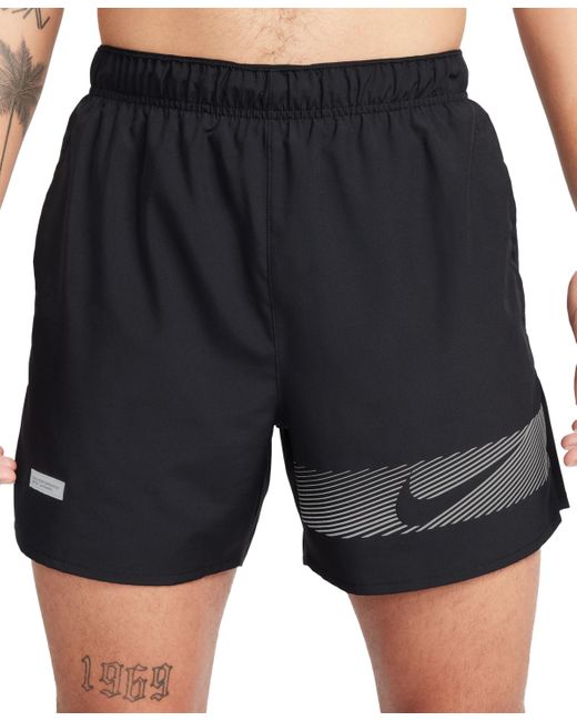 Nike Black Challenger Flash Dri-fit 5" Running Shorts for men