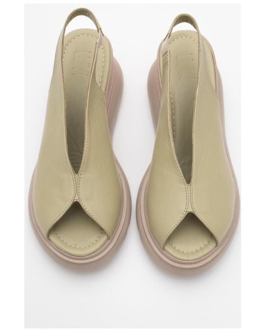 Forever & Always Shoes Gray Sam Leather Platform Sandal ()