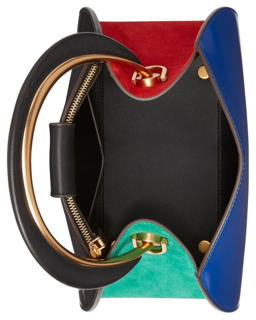 Kate Spade Gallery Colorblocked Smooth Leather Mini Top Handle Satchel