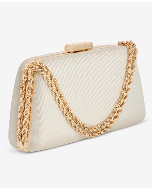 INC International Concepts Natural Small Twist Chain Clutch