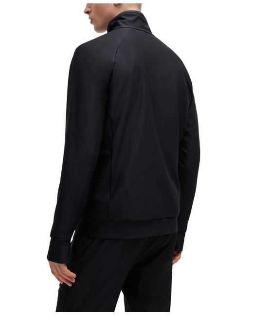 Boss Black Boss By Decorative Reflective Logo Zip-up Sweatshirt for men