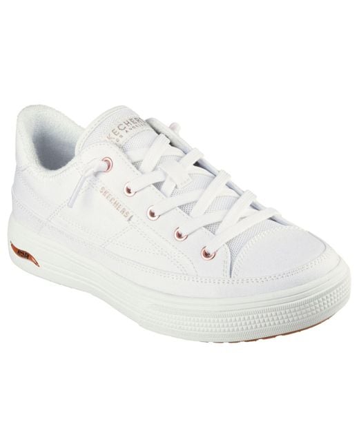 Skechers White Street Arch Fit Arcade - Meet Ya There Arch Support Casual Sneakers From Finish Line