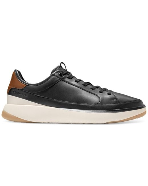 Cole Haan Black Grandprã ̧ All Day Leather Lace-up Court Sneakers for men