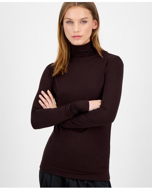 Anne Klein Black Long-sleeve Turtleneck