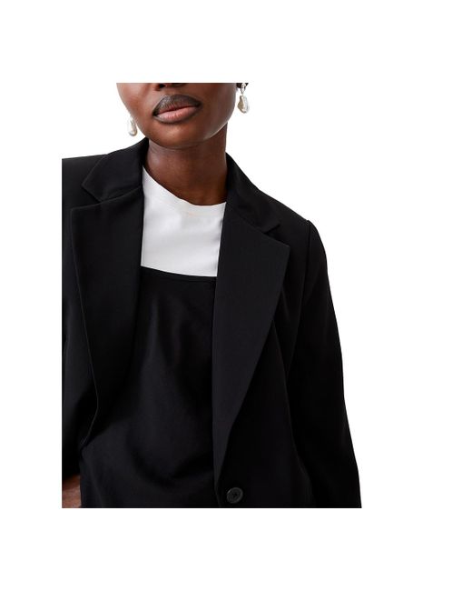 French Connection Black Harry One-button Suiting Blazer