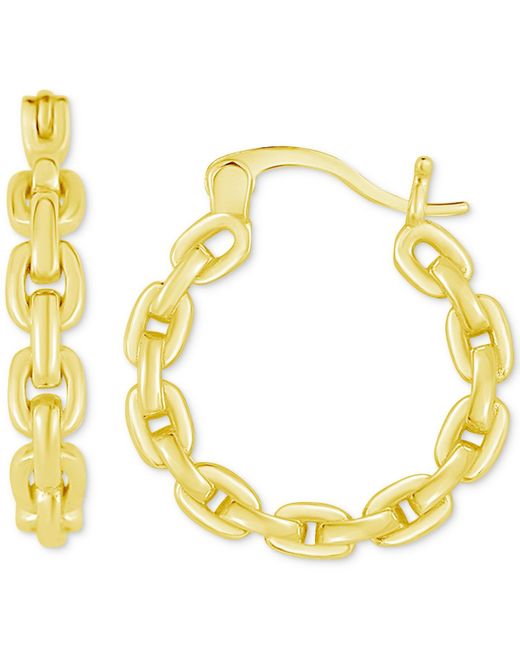 Giani Bernini Metallic Polished Chain Link Small Hoop Earrings