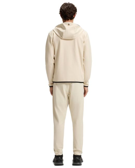 Boss Natural Boss By Active Stretch-gabardine Zip-up Hoodie for men