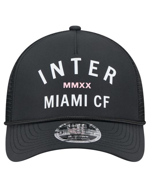KTZ Black Â Inter Miami Cf Minimalist A-frame 9forty Adjustable Hat for men