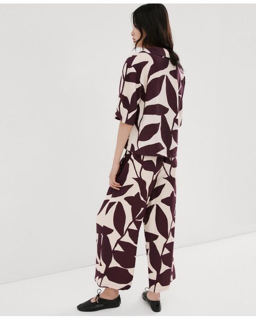 Mango Multicolor Printed Straight Pants