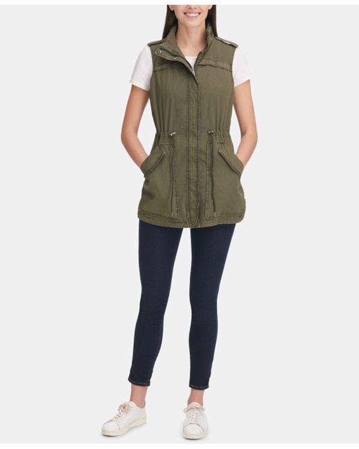 levi's drawstring utility vest