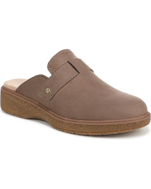 Dr. Scholls Brown Calm Round Toe Clogs