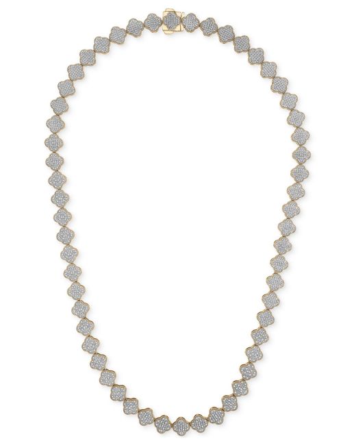 Macy's Natural Diamond Clover 22" Necklace (2 Ct. T.w for men