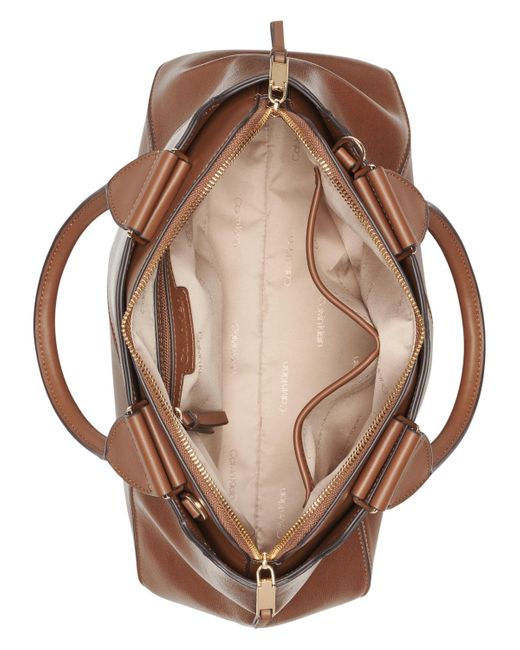 Calvin Klein Brown Heidi Mini Satchel Bag
