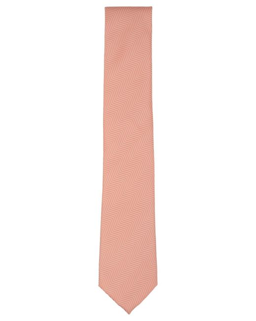 Alfani Pink Herringbone Pattern Tie for men