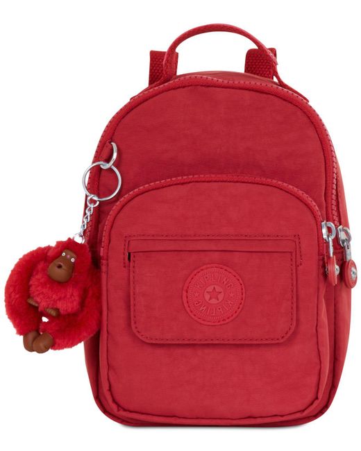 Kipling Synthetic Alber Mini Backpack in Red | Lyst