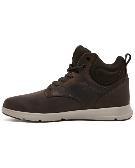 Timberland Brown Parker Street Leather High Top Casual Sneakers From Finish Line for men