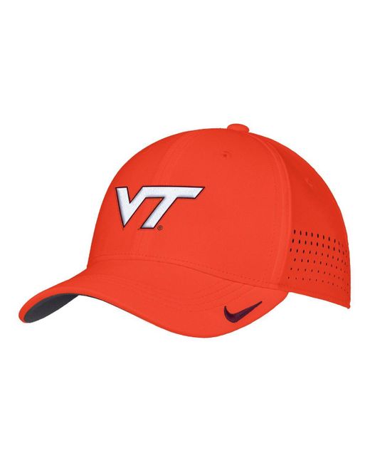 Nike Red Virginia Tech Hokies 2025â On-field Performance Flex Hat for men