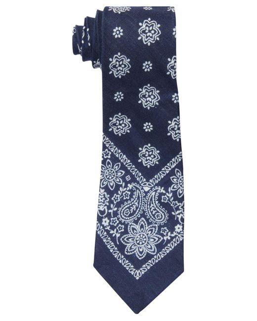 Ralph Lauren Blue Bandana Tie for men