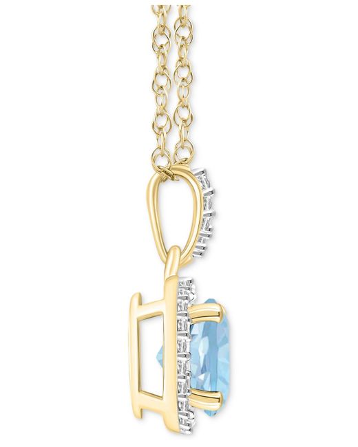 Macy's Metallic Lab-created Aquamarine (1-2/5 Ct. T.w.